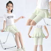 子供服 シンプルスカッツ 5分丈 女の子 スカート付きレギンス ミニスカート 無地 キッズ ジュニア ベビー服 ボトムス フレア シンプル 着回し かわいい カジュアル 動きやすい こども 子ども ガールズ