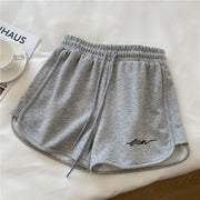 ショートパンツ レディース 女性 ボトムス ズボン 短パン ショート丈 ウエストゴム 大きいサイズ シンプル ロゴ カジュアル スポーティ