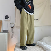 ロングパンツ ワイドパンツ 長ズボン メンズ 男性 ボトムス ウエストゴム ストレート ワイド ゆったり 大きいサイズあり 無地 単色 シンプル 着回し 合わせやすい カジュアル お洒落 お出かけ 普段使い 紳士服