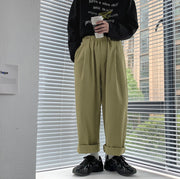 ロングパンツ ワイドパンツ 長ズボン メンズ 男性 ボトムス ウエストゴム ストレート ワイド ゆったり 大きいサイズあり 無地 単色 シンプル 着回し 合わせやすい カジュアル お洒落 お出かけ 普段使い 紳士服