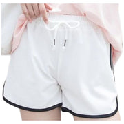 スポーツウェア ショートパンツ 短パン レディース 女性用 ボトムス 半ズボン ウエストゴム ライン入り 婦人用 フィットネス ヨガ 運動 ジム ランニング ジョギング 部屋着 ルームウェア