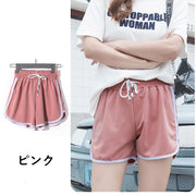 スポーツウェア ショートパンツ 短パン レディース 女性用 ボトムス 半ズボン ウエストゴム ライン入り 婦人用 フィットネス ヨガ 運動 ジム ランニング ジョギング 部屋着 ルームウェア