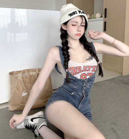 サロペットパンツ オーバーオール デニム レディース 婦人服 ボトムス 商品画像3