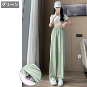 ロングパンツ レディース 女性用 ボトムス 長ズボン ワイドパンツ 無地 シンプル 薄手 カジュアル おしゃれ 普段着 部屋着 ルームウェア ポケット ウエストゴム 大きいサイズ