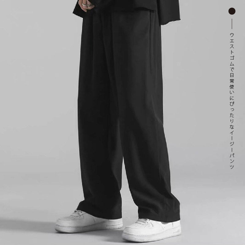 イージーパンツ メンズ ワイドパンツ ロングパンツ ストレート ウエストゴム 商品画像3
