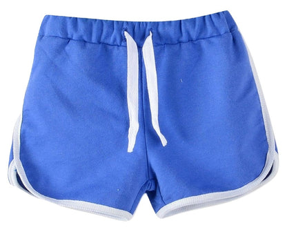 子供用 ショートパンツ ホットパンツ ボトムス スウェット ウエストゴム ブルー バリエーション画像