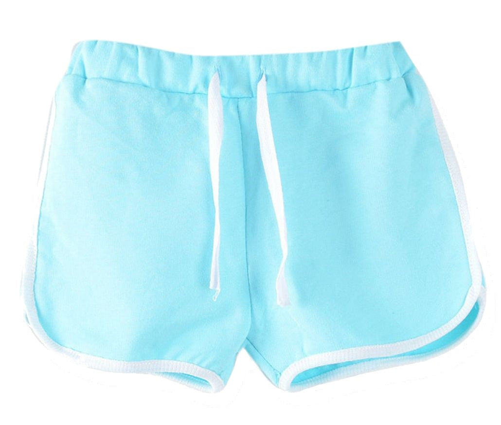 子供用 ショートパンツ ホットパンツ ボトムス スウェット ウエストゴム ライトブルー バリエーション画像