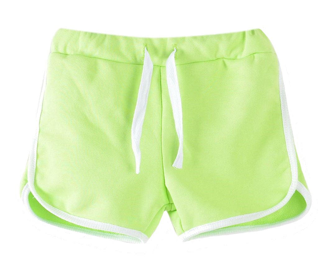 子供用 ショートパンツ ホットパンツ ボトムス スウェット ウエストゴム ライトグリーン バリエーション画像