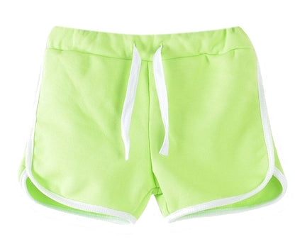 子供用 ショートパンツ ホットパンツ ボトムス スウェット ウエストゴム ライトグリーン バリエーション画像