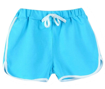 子供用 ショートパンツ ホットパンツ ボトムス スウェット ウエストゴム スカイブルー バリエーション画像