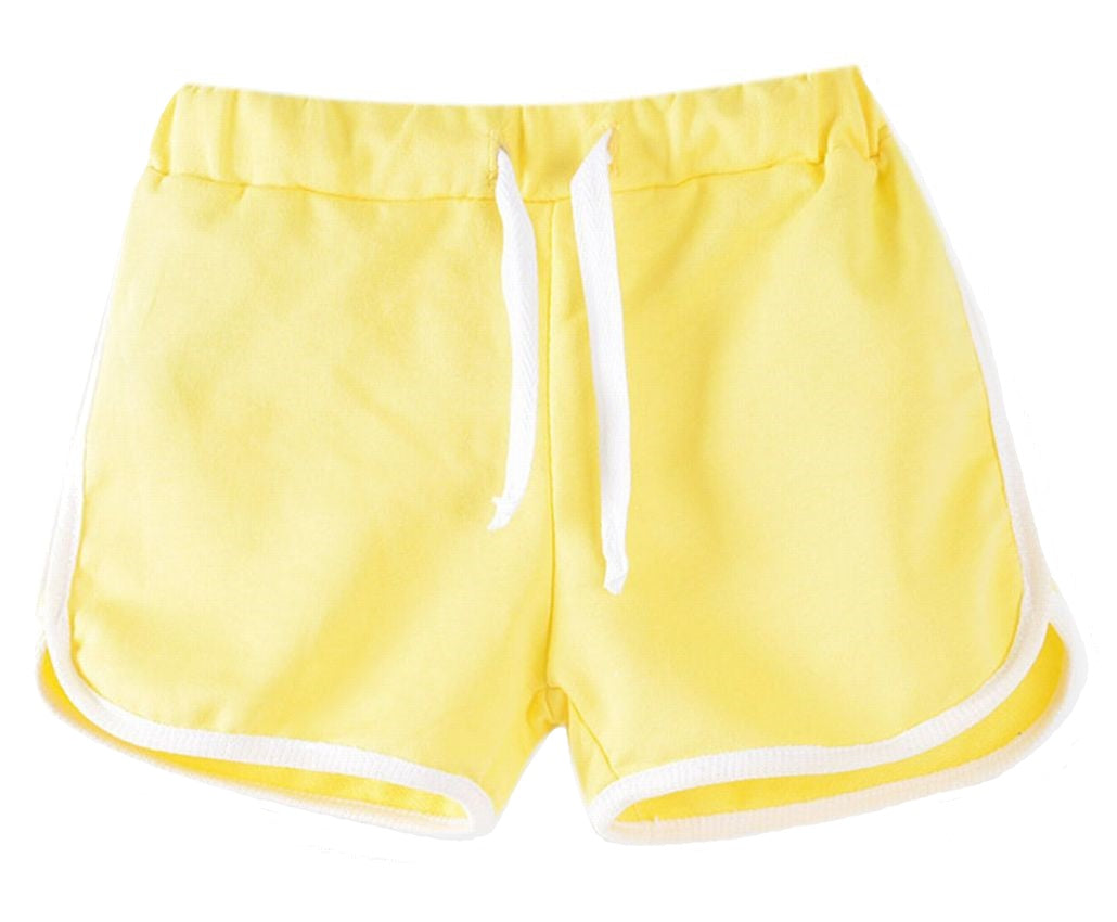 子供用 ショートパンツ ホットパンツ ボトムス スウェット ウエストゴム イエロー バリエーション画像