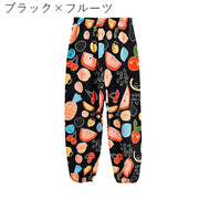 親子ペア 親子お揃い ハーレムパンツ サルエルパンツ ロングパンツ レディース 婦人用 女性 プリント ロゴ エスニック調 民族風 ゆったり ルーズシルエット 薄手 普段使い ヨガ リラックス ルームウェア リゾートウェア 大きいサイズ