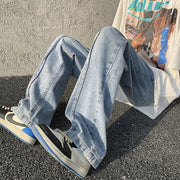 ジーンズ ジーパン デニムパンツ ロングパンツ メンズ 男性 ボトムス 長ズボン 大きいサイズ 2XL以上 3XL 無地 ブルー グレー クール かっこいい カジュアル ストリート系 パンクロックファッション 春 夏