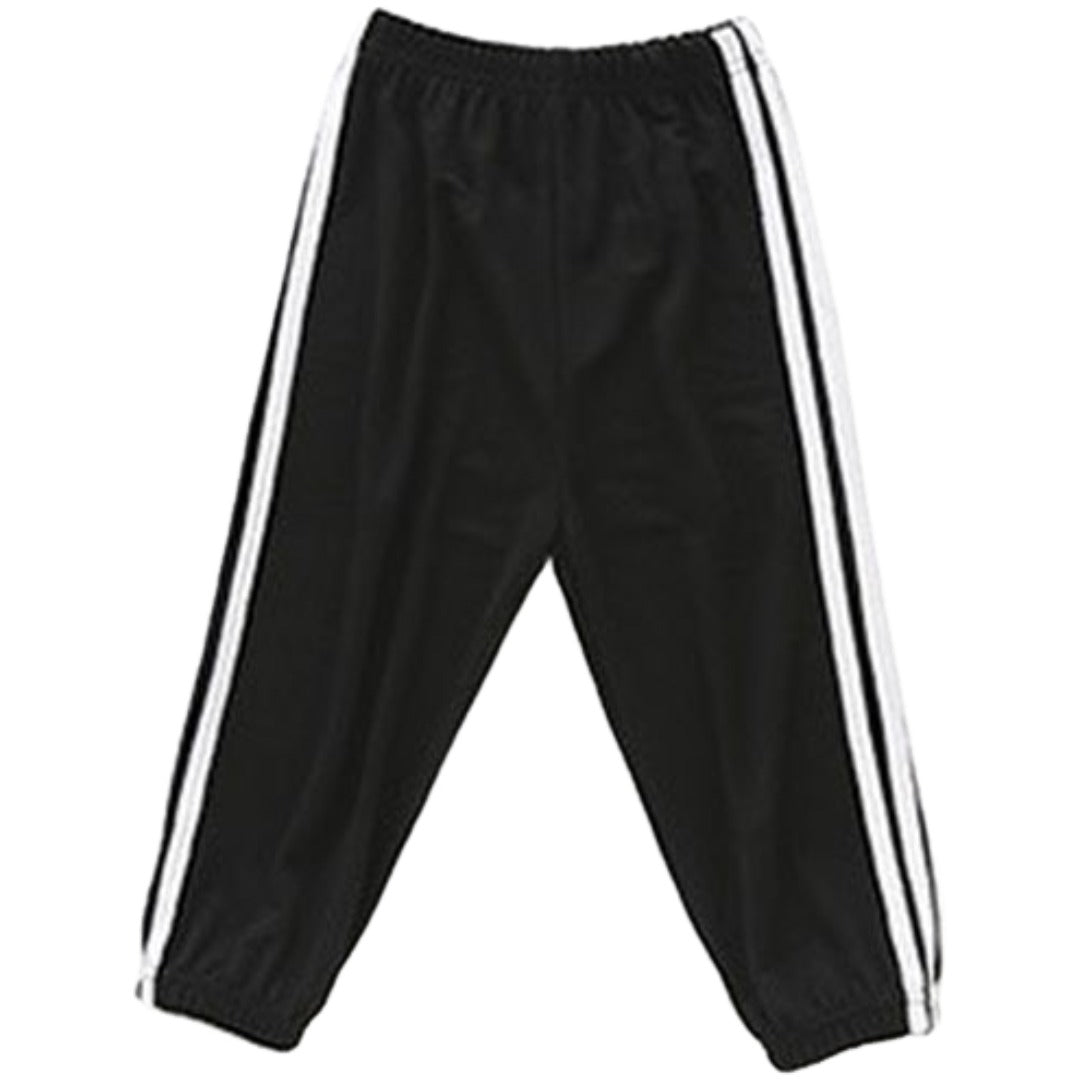 ロングパンツ 長ズボン ジャージ キッズ 子供服 ジュニア ブラック バリエーション画像