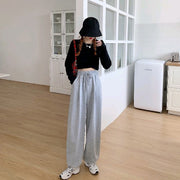 ロングパンツ 長ズボン スウェット レディース ボトムス 大きいサイズ有 ハーレムパンツ ジョガーパンツ ゆったり デイリー 部屋着 ルームウェア お出かけ シンプル 無地 着回し 普段使い カジュアル 体型カバー 裾ゴム ウエストゴム ポケット 女性 婦人 グレー ブラック