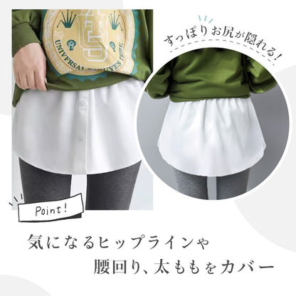 付け裾 つけ裾 フェイクレイヤードシャツ 重ね着風 大きいサイズ レディース 商品画像5