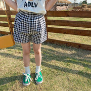 ショートパンツ 半ズボン キッズ 子供服 女の子 男の子 ボトムス 夏 チェック柄 ウエストゴム かわいい おしゃれ お出かけ カジュアル 普段着 遊び着 部屋着 ルームウェア 女児 男児 90 100 110 120 130 140 黒 黄色 赤 青 ピンク