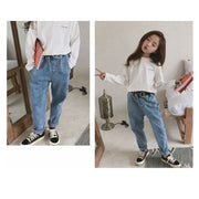長ズボン キッズ ジュニア 女の子 男の子 ボトムス ロングパンツ デニム カジュアル おしゃれ かわいい シンプル お出かけ 春秋 子供服 ユニセックス