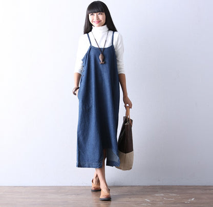 サロペットパンツ オールインワン ワンピース 2way ジャンパースカート デニム 商品画像2