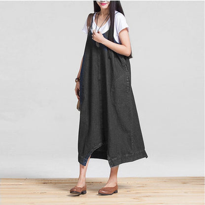 サロペットパンツ オールインワン ワンピース 2way ジャンパースカート デニム 商品画像4