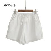 ショートパンツ 半ズボン ハーフパンツ 短パン レディース 女性 ボトムス ズボン パンツ シンプル ウエストゴム おしゃれ