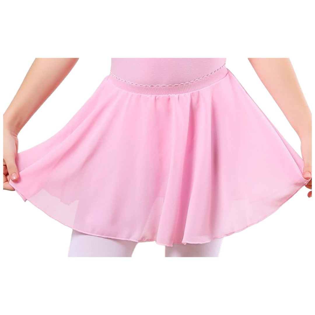 バレエスカート キッズ ジュニア 子供 女の子 ミニスカート バレエ用品 衣装 シフォン フリル レッスン 練習 発表会 シンプル ふんわり かわいい おしゃれ