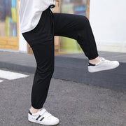 ジョガーパンツ ロングパンツ 9分丈 ゆったり キッズ 子供服 部屋着 ルームウェア 無地 カジュアル 薄手 ウエストゴム リブ