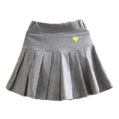 ミニスカート インナーパンツ付き キッズ ジュニア ベビー 子供用 グレー バリエーション画像