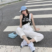 オーバーオール サロペットパンツ デニムパンツ ロングパンツ レディース 女性 婦人服 ボトムス 大きいサイズ ゆったり ラフ 長ズボン ポケット付き ボタン ストラップ付き アシンメトリー オールインワン 単色 無地 おしゃれ かわいい カジュアル ラフ キュート ガーリー シンプル 定番 着回し お出かけ アウトドア 白 黒
