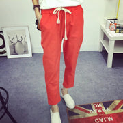 テーパードパンツ 9分丈 レディース ボトムス ロングパンツ 無地 ウエストゴム 定番 カラバリ豊富 シンプル おしゃれ お出かけ 通勤 旅行 女の子 女性用 婦人用 ホワイト カーキ ブラック