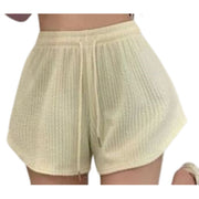 ショートパンツ ワイドパンツ 短パン レディース 普段着 部屋着 ゆったり ハイウエスト ウエストゴム 薄手 無地 夏 スポーツ