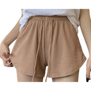 ショートパンツ ワイドパンツ 短パン レディース 普段着 部屋着 ゆったり ハイウエスト ウエストゴム 薄手 無地 夏 スポーツ