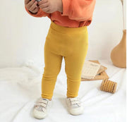 ロングパンツ 長ズボン リブ レギパン レギンスパンツ 子供服 キッズ ベビー 男の子 女の子 無地 シンプル 単色 後ろポケット ウェストゴム おしゃれ 通園 通学 男児 女児 デイリー 普段使い
