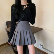 ミニスカート プリーツスカート Aライン ハイウエスト レディース 女性 ボトムス 大きいサイズあり 無地 単色 シンプル 着回し 合わせやすい カジュアル 定番 おしゃれ お出かけ 普段使い 婦人用