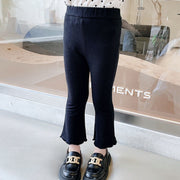 ロングパンツ フレアパンツ ボトムス キッズ ベビー 子供服 女の子 長ズボン 無地 単色 チェック柄 シンプル かわいい おしゃれ カジュアル