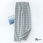 ルームウェア パジャマ メンズ 紳士服 リラックスウェア 長ズボン ロングパンツ ボトムス 部屋着 チェック柄 ウェストゴム