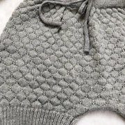 ショートパンツ ニットパンツ ベビーパンツ 赤ちゃん キッズ 男の子 女の子 ボトムス 弾性 ウエストゴム 子供服 乳幼児 格子 シンプル 可愛い 66 70 80 90 100 110 120 130