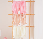 サルエルパンツ ハーレムパンツ キッズ ベビー 女の子 子供 7分丈 ハイウエスト ウエストゴム フリル 可愛い 薄手 防蚊 夏