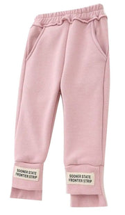 スウェットパンツ 裏起毛 ロングパンツ 長ズボン 子供服 キッズ ボトムス ウエストゴム ポケット スエット 裾リブ シンプル あったかい 防寒 寒さ対策 暖かい ぬくぬく 秋冬 女の子 女児 子供用 子ども服 こども服 80cm 90cm 100cm 110cm 120cm 130cm