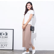 ガウチョパンツ ロングパンツ ワイドパンツ レディース 女性用 ボトムス 無地 プリーツパンツ 九分丈 長ズボン おしゃれ 可愛い お出かけ オフィス デイリー 通勤 旅行 デート 女の子 婦人服