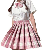 ミニスカート プリーツスカート レディース ミニ丈 スクールスカート 制服風 衣装 コスプレ 女子高生 チェック柄 春 夏 かわいい
