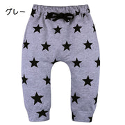 長ズボン ロングパンツ キッズ 子供服 星 スター ウエストゴム 男の子 女の子 カジュアル シンプル 定番 おでかけ 春 秋