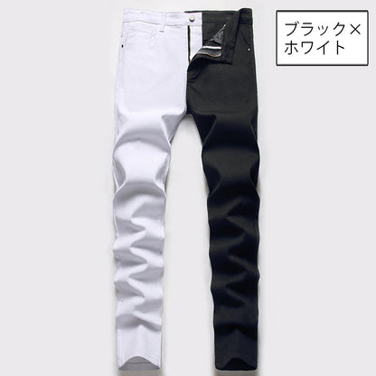 ジーンズ スキニーデニム メンズ 男性 バイカラー 個性的 商品画像3