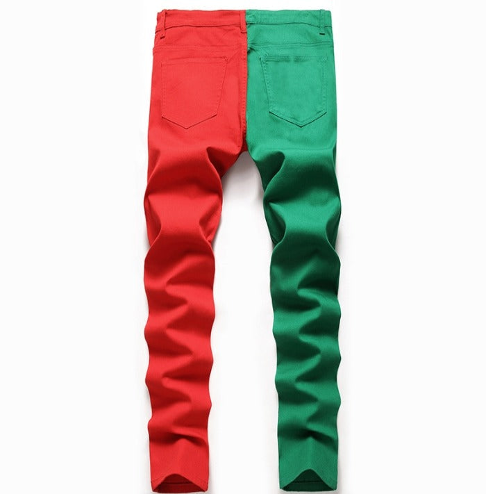 ジーンズ スキニーデニム メンズ 男性 バイカラー 個性的 商品画像4
