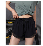 スポーツウェア ボトムス ショートパンツ レディース 女性用 短パン スパッツ付き おしゃれ シンプル 無地 可愛い フィットネス トレーニング ヨガ ランニング ジョギング ダンス 運動 ジム