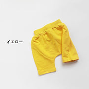 ハーフパンツ キッズ ベビー 男の子 女の子 子供用 男女兼用 ショートパンツ サルエル風 5分丈 夏 ボトムス 半ズボン 無地