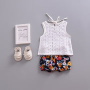 子ども用 ズボン ボトムス ショートパンツ 子ども服 ベビー キッズ 小花 お花 フラワー 可愛い オシャレ 夏 お出かけ お散歩 外遊び 70 80 90 100 カラバリ