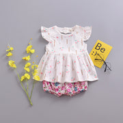 子ども用 ズボン ボトムス ショートパンツ 子ども服 ベビー キッズ 小花 お花 フラワー 可愛い オシャレ 夏 お出かけ お散歩 外遊び 70 80 90 100 カラバリ
