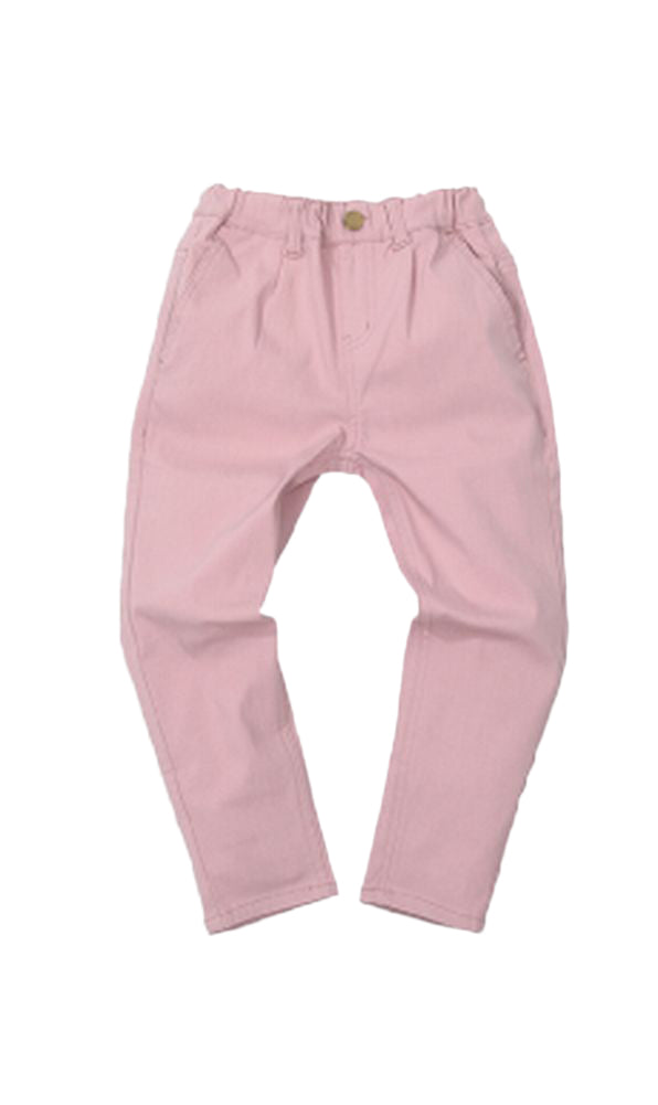 子供服 ストレッチチノパン ロングパンツ 長ズボン テーパード キッズ くすみピンク バリエーション画像