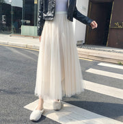 チュールスカート ロング レディース 女性 大きいサイズ マキシ スカート ミモレ丈 チュール フレア Aライン ウエストゴム 裏地 かわいい おしゃれ